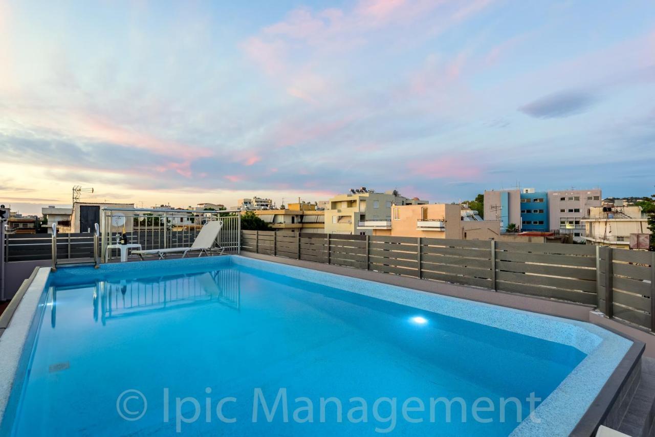 City Center Apartment With Rooftop Swimming Pool Chrissi Akti Chania Exterior foto